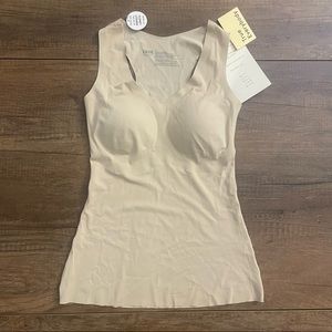 True & Co V-neck Racerback Bra Tank Top, Nude size S / NWT